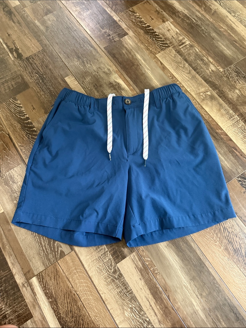 chubbies Royal Blue Swim Trunks with White Drawstring